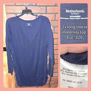 Motherhood Maternity Deep Blue Long Sleeve Top